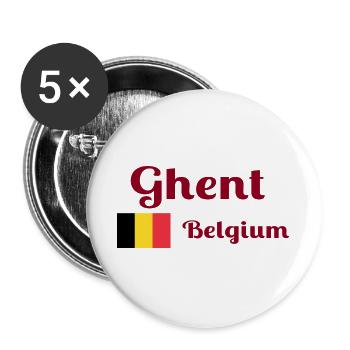 Ghent Belgium- Stylish prints - Buttons large 2.2''/56 mm (5-pack) - white - Front