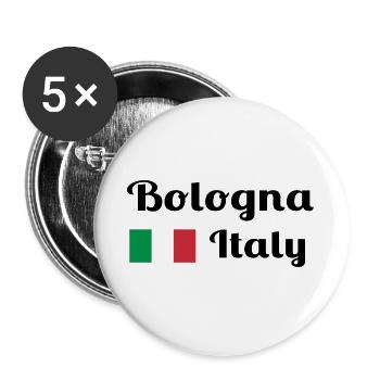 Bologna Italy - Stylish prints - Buttons large 2.2''/56 mm (5-pack) - white - Front