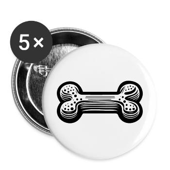 Os - Lot de 5 grands badges (56 mm) - blanc - Devant