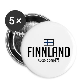 Finlande quoi d’autre dire vacances en Scandinavie - Lot de 5 grands badges (56 mm) - blanc - Devant