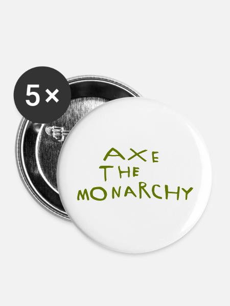 Abschaffung der Monarchie - Buttons groß 56 mm (5er Pack) - Weiß