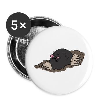 Mole - Buttons large 2.2''/56 mm (5-pack) - white - Front