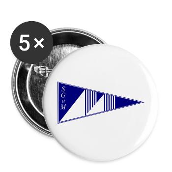 SGaM-Logo - Buttons groß 56 mm (5er Pack) - Weiß - Vorne