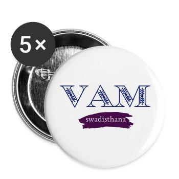 VAM - Buttons groß 56 mm (5er Pack) - Weiß - Vorne