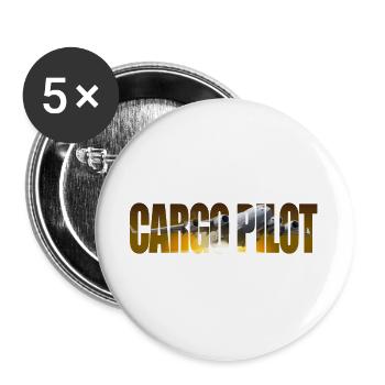 Cargo pilot C-17 - Buttons groß 56 mm (5er Pack) - Weiß - Vorne