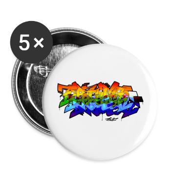 Spectrum Graffiti - Buttons groß 56 mm (5er Pack) - Weiß - Vorne