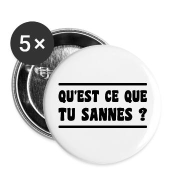 Was wissen Sie? Aveyron-Ausdruck - Buttons groß 56 mm (5er Pack) - Weiß - Vorne