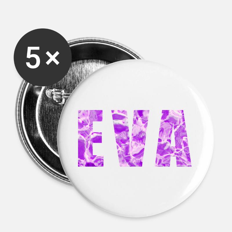 V purple vortex abstract design - Buttons large 2.2''/56 mm (5-pack) - white