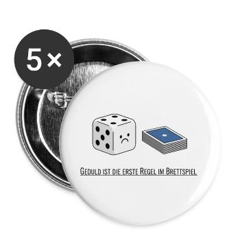 Patience is the first rule - Buttons large 2.2''/56 mm (5-pack) - white - Front