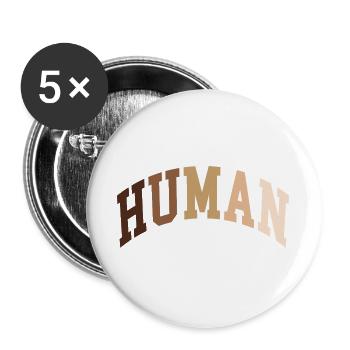 Humain Humain Africain - Lot de 5 grands badges (56 mm) - blanc - Devant