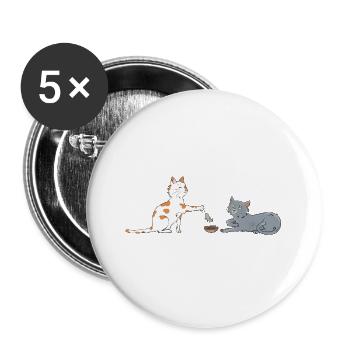 Kat-ritable - Buttons groß 56 mm (5er Pack) - Weiß - Vorne