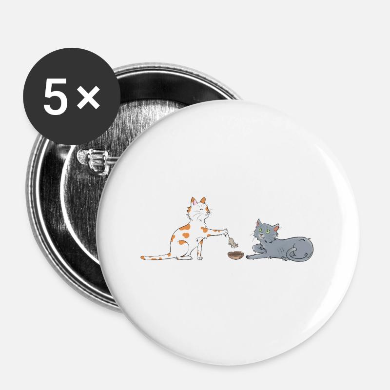Kat-ritable - Buttons groß 56 mm (5er Pack) - Weiß