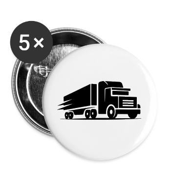 Logo du camion - Lot de 5 grands badges (56 mm) - blanc - Devant