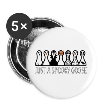 Just A Spooky Goose Halloween Vibes - Buttons large 2.2''/56 mm (5-pack) - white - Front