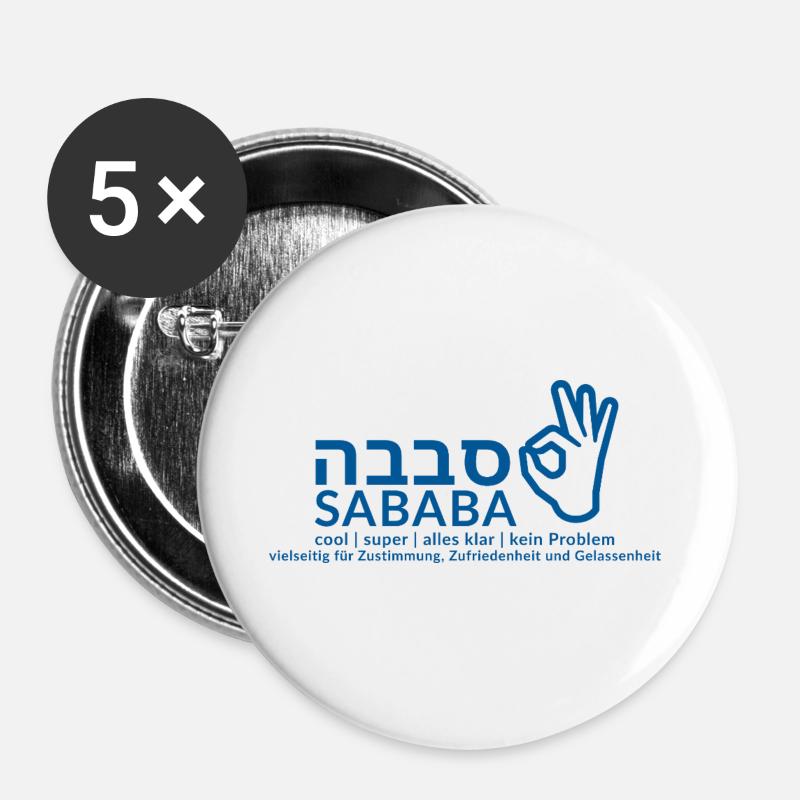 Sababa - Buttons large 2.2''/56 mm (5-pack) - white