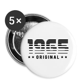 Original 1965 Édition Limitée - Anniversaire - Lot de 5 grands badges (56 mm) - blanc - Devant