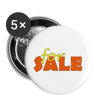 à vendre - Lot de 5 grands badges (56 mm) - blanc - Devant