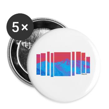 Jacaranda Mountain Heat - Buttons large 2.2''/56 mm (5-pack) - white - Front