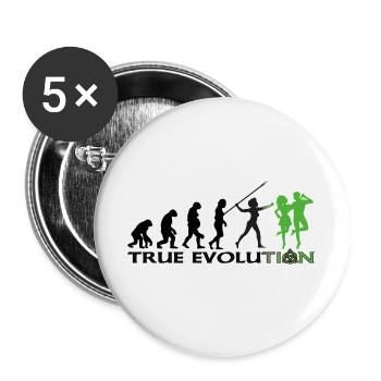 Evolution towards traditional Irish dance - Buttons large 2.2''/56 mm (5-pack) - white - Front