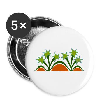 Palm trees & dunes by Cean - Buttons large 2.2''/56 mm (5-pack) - white - Front