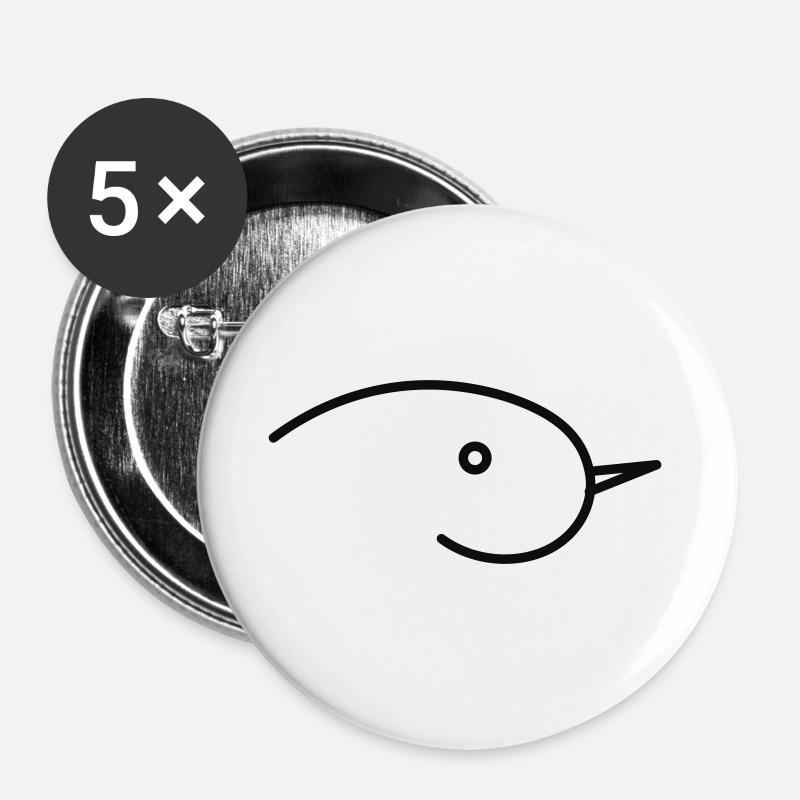 minimal dug - Buttons groß 56 mm (5er Pack) - Weiß