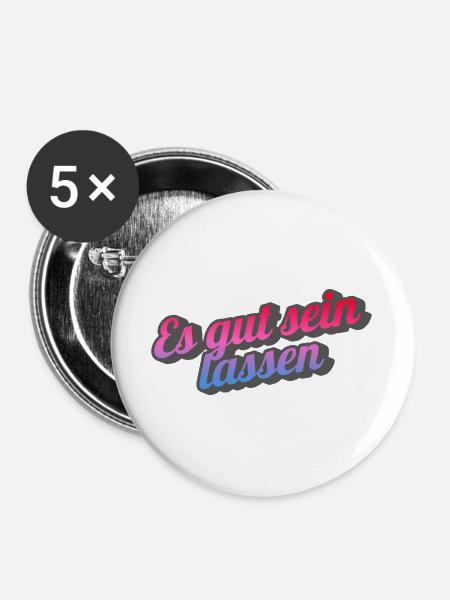 Let it be. - Buttons large 2.2''/56 mm (5-pack) - white
