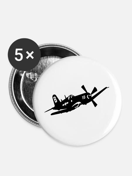 F4U 4 - Buttons groß 56 mm (5er Pack) - Weiß