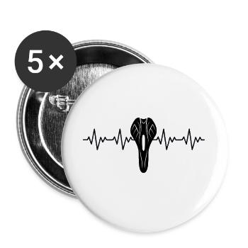 Bicycle Saddle Saddle Mountain Bike Downhill ECG - Buttons large 2.2''/56 mm (5-pack) - white - Front