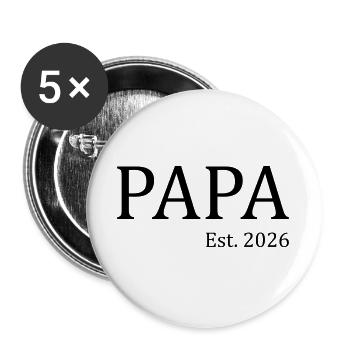Dad 26 - Buttons large 2.2''/56 mm (5-pack) - white - Front