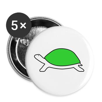 Turtle - Buttons large 2.2''/56 mm (5-pack) - white - Front