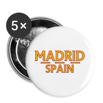 Madrid – Spain - Buttons large 2.2''/56 mm (5-pack) - white - Front