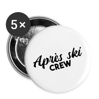 Après Ski Crew Party Vibes - Buttons large 2.2''/56 mm (5-pack) - white - Front