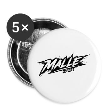 Malle 2026 - Buttons large 2.2''/56 mm (5-pack) - white - Front
