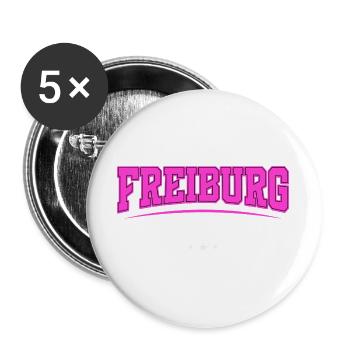 Freiburg Germany College lettering Pink Urban - Buttons large 2.2''/56 mm (5-pack) - white - Front