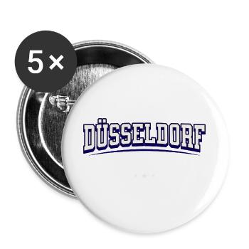 Düsseldorf Deutschland Varsity-Logo - Buttons groß 56 mm (5er Pack) - Weiß - Vorne