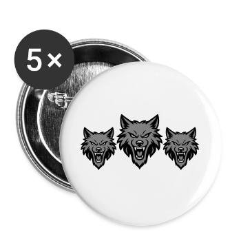 Wolf Team Pack - Buttons large 2.2''/56 mm (5-pack) - white - Front