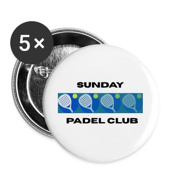 Sunday Padel Club - Buttons large 2.2''/56 mm (5-pack) - white - Front