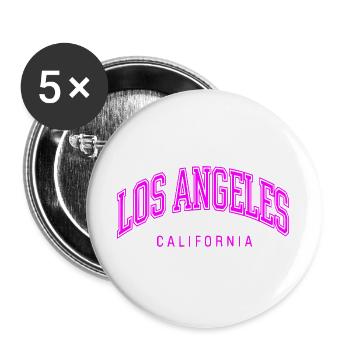 Lettrage Neon Arch Los Angeles - Lot de 5 grands badges (56 mm) - blanc - Devant