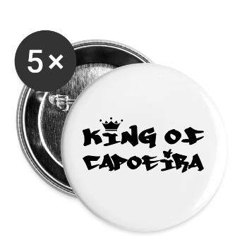 The King of Capoeira - Buttons large 2.2''/56 mm (5-pack) - white - Front