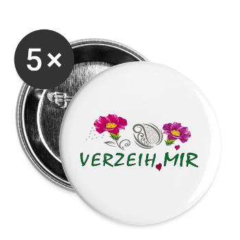 Forgive me - Buttons large 2.2''/56 mm (5-pack) - white - Front