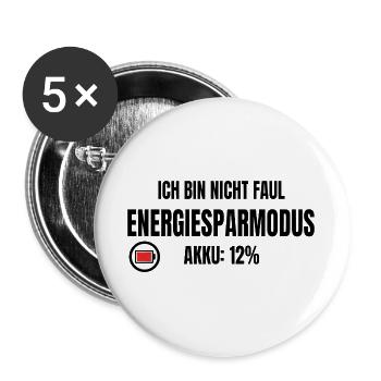 Not lazy, power saving mode – battery 12% saying - Buttons large 2.2''/56 mm (5-pack) - white - Front