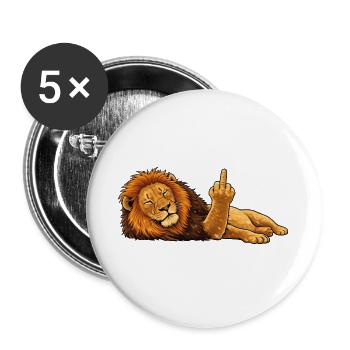 You can all like me Lion's life - Buttons large 2.2''/56 mm (5-pack) - white - Front