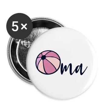 Water Polo Grandma - Buttons large 2.2''/56 mm (5-pack) - white - Front