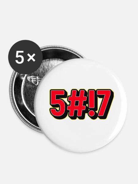 Scheiße 3D - Buttons groß 56 mm (5er Pack) - Weiß