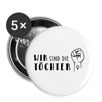 Nous sommes les filles ! - Lot de 5 grands badges (56 mm) - blanc - Devant