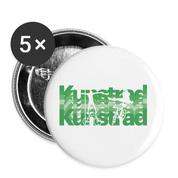 Kunstrad, Kunstradfahren, Hallenradsport - Buttons groß 56 mm (5er Pack) - Weiß - Vorne