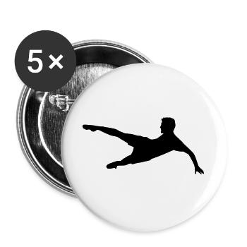 Fußball Soccer Football - Buttons large 2.2''/56 mm (5-pack) - white - Front