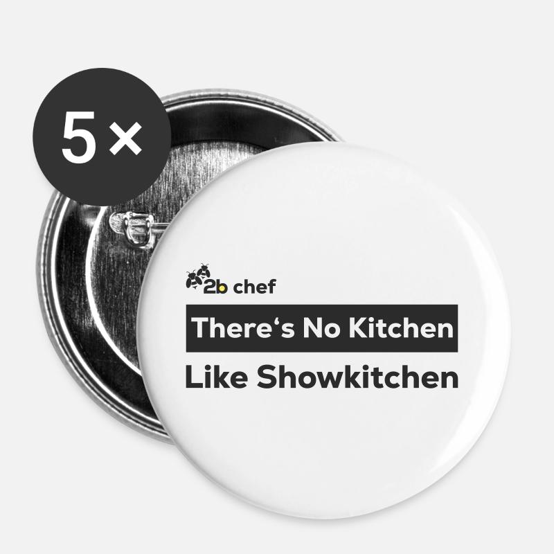 2b chef - Buttons groß 56 mm (5er Pack) - Weiß