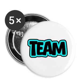 Team lettering - Buttons large 2.2''/56 mm (5-pack) - white - Front