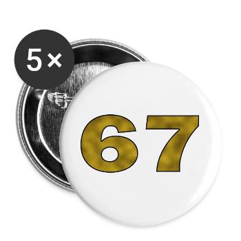 Golden 67 - Buttons large 2.2''/56 mm (5-pack) - white - Front